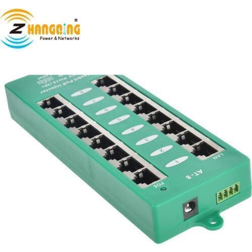 ZQ Security Compatiable 802.3AF/at Gigabit Negotiating Active PoE Injector Mode A For PoE Camera Access Point Active PoE Devices