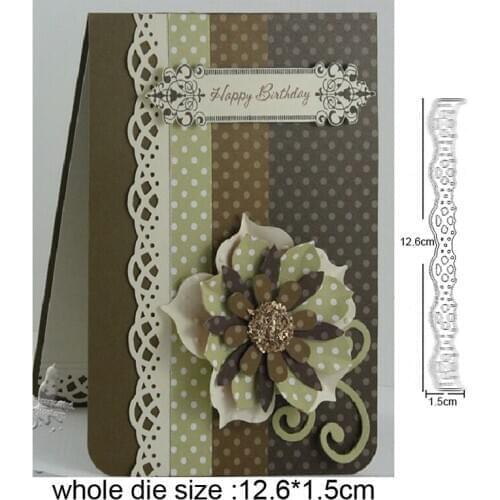 Craft dies lace edge strip border Metal Cutting Dies for Scrapbooking dies DIY Photo Card Making Embossing Die Cut stencils dies