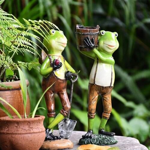 Frog Ornaments Garden Decoration Home Accessories Creative Cute Small Animals Outdoor Desktop TV Cabinet Gardening Groceries