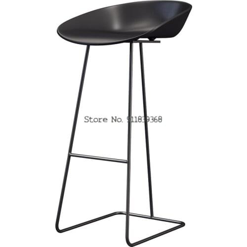 Nordic Bar Chair Iron Art Creativity Modern Simple Bar Chair Coffee Shop Golden Bar Stool Front Desk High Stool