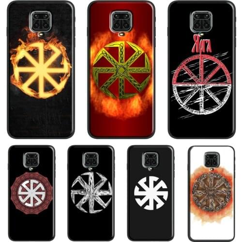 Slavic Viking Symbol Kolovrat For Xiaomi Redmi Note 10 7 8 9 Pro Note 8T 9S Soft Case For Redmi 9T 9A 9C K40 Pro Cover