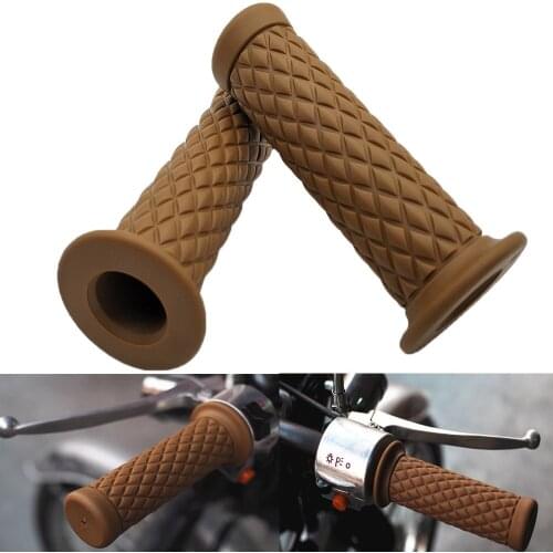 For Honda cbr 600rr 600 rr 1000rr 1100xx 929 Suitable 7/8'' vintage rubber motorcycle grip parts for cafe racer moto handlebar