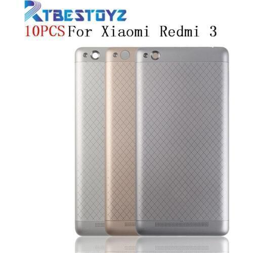 10PCS/lot Original Rear Back Housing For Xiaomi Redmi 3 Back Cover Battery Door with Power Voluem Button Replacement Parts