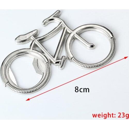 200PC/LOT Metal Beer Bottle Opener Cute Bike Bicycle Keychain Key Rings for Lover Biker Bottle Openers Creative Gift for Cycling