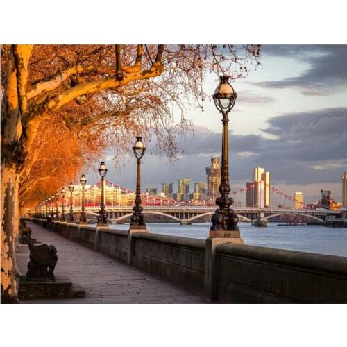 5D DIY diamond picture Cityscape of London, England diamond embroidery round cross stitch rhinestone home decoration gift