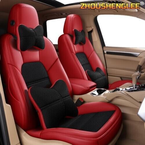 ZHOUSHENGLEE Custom leather car seat cover for Citroen C4 PICASSO C4-Aircross C4-PICASSO C5 auto Accessories car seats styling