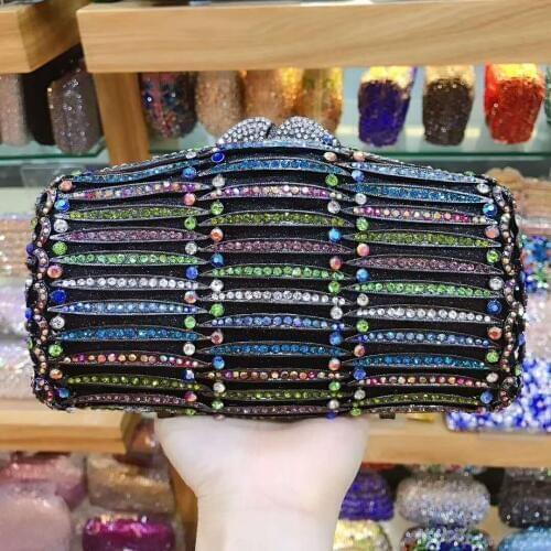 Women blue/purple/yellow/green Handbags Shoulder Small Day Clutch Metal Phone Evening Bags Party Wedding Bridal Clutches purse
