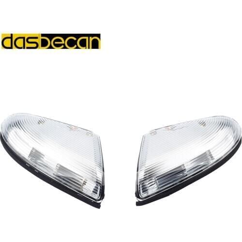 Dasbecan Car Front Driver Passenger Side Mirror Turn Signal Light Housing For Dodge Ram 1500 2500 09-14 68064948AA 68064949AA