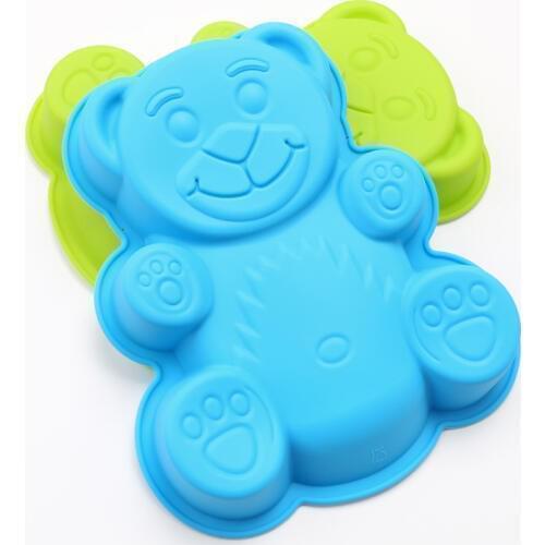 DlY Cartoon Bear Shape 3D Silicone Cake Mold Baking Tools Bakeware Maker Mold Tray Baking