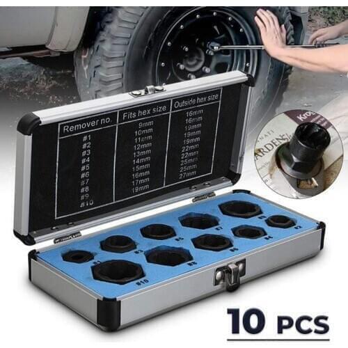 Nut Removal Tool Broken Nut Bolt Extractor Hexagon Head Car Nut Removal Tool Maximum Impact Bolt Remover