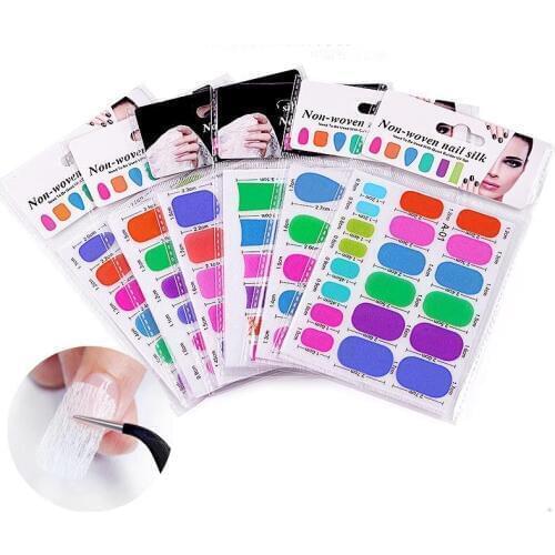 2pcs Fiberglass Silks Nail Extensions Easy Non-woven Fiberglass Nails UV Gel Acrylic Nail Art DIY Handle French Manicure