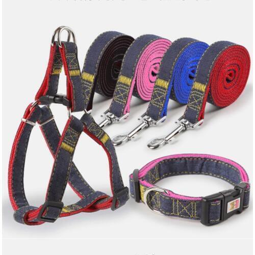 Small Medium Large Dog Leash Cotton Running Pet Goods Dog Harness Pet Leash Collar Adjustable Puppy Breast-band Dog Accessory
