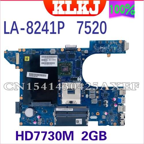 KLKJ LA-8241P Laptop Motherboard for Dell Lnspiron 15R-7520 5520 Original Mainboard HD7730M-1GB