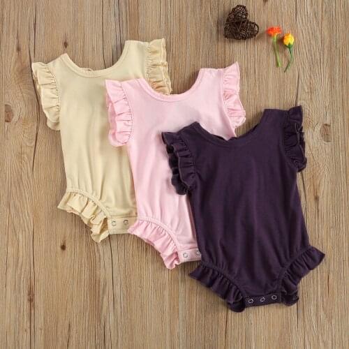 Summer Silk Newborn Baby Solid Color Romper 100% Cotton 2021 Fashion Satin Soft Boy Kawaii Cute Girls Clothes Jumpsuits