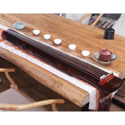Brown chinese guqin fu xi Type Lyre Chinese 7 Strings Ancient Zither Chinese Musical Instruments zither 7 strings chinese Guqin