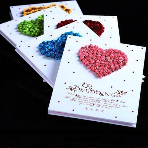 Creative Vintage Wedding Guest Book Friends and Family Gift Record Book Heart-shaped Appearance