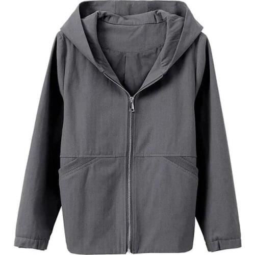 Women Jacket Spring Autumn Hooded Coat 2021 New Loose Large Size 4XL Casual Jackets Short Windbreaker Outerwear Female