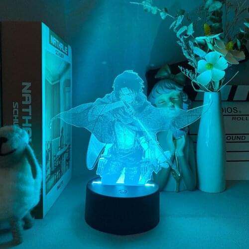 Levi Ackerman Old Lighting Photo 3D Visualization Night Lamp Anime Light Attack on Titan Figure Home Decoration Otaku Room Setup