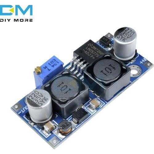 LM2577 DC-DC 3V-35V 2A Auto Boost Buck Step Up Down Converter Module Solar Low Voltage Ripple Board 50KHz Filter Capacitance