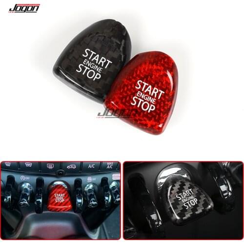 1pcs Real Carbon Fiber Engine Start Stop Button Cover Trim For Mini Cooper F54 F55 F56 F57 F60 Clubman Countryman Accessories