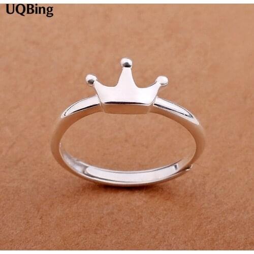 New Arrivals 925 Sterling Silver Crown Rings Adjustable Rings