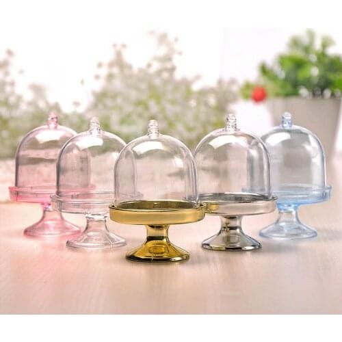 Transparent Plastic Candy Box Snack Case Wedding Baby Shower Favors Boxes Supply Birthday Party DIY Storage Cake Tray Wholesale