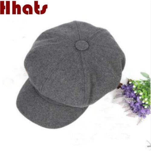 Wool painter hat for women solid wool girl autumn cap fashion newsboy style female beret casual peaked cap gorras drop shipping