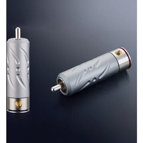 VIBORG Red Copper Rhodium Plated Hi-End RCA Plug 4pieces