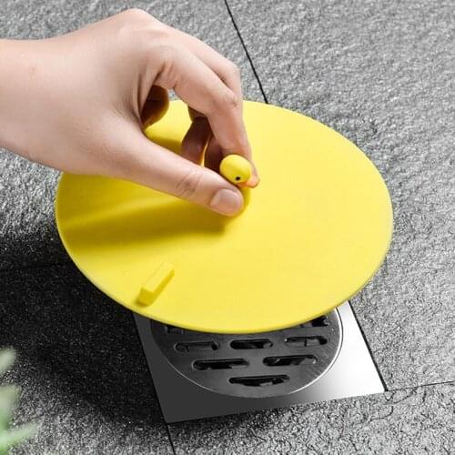 Cute Silicone Floor Drain Cover Sink Plug Sewer Bathroom Toilet Deodorant Anti-Clogging Kitchen Accessories Diameter 15cm