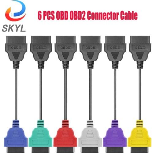 SKYL 6PCS OBD Connector For FiatECUScan Adapter MultiECUScan ABS Airbag obd2 scanner Diagnostic cable for Fiat ECU Scan tool
