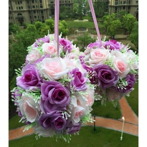 6" (15cm)Wedding Kissing Balls Silk Flower Balls Decorative Hanging Flower Ball Centerpieces Wedding Decoration Centerpieces