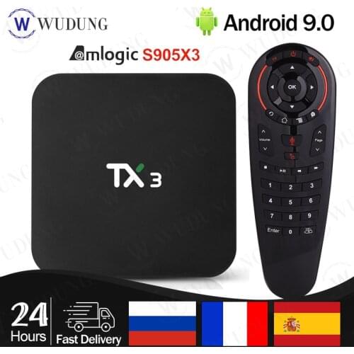 Tanix TX3 Android 9.0 TV BOX Amlogic S905X3 H.265 8K HDR 2.4G/5GHz Dual Wifi 4G 32G/64G Smart TX3 Set Top Box