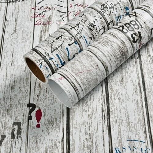 Retro Pattern Wall Sticker Waterproof Self Adhesive Wallpapers PVC Contact Paper Bedroom Wardrobe Furnitures Home Improved Films