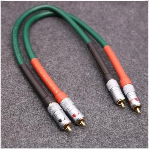 1 pair 2RCA to 2RCA XSSH Audio Hi-end HIFI FA-220 PVC case 2 core Pure Copper OFC PCOCC Double RCA Audio Cable Cables Wire Line