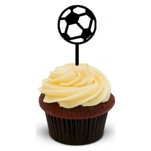24pcs/lot Cupcake Toppers,football cake Topper For Birthday,Wedding Table Cake Decorations DIY Party Favors Kits Cupcake