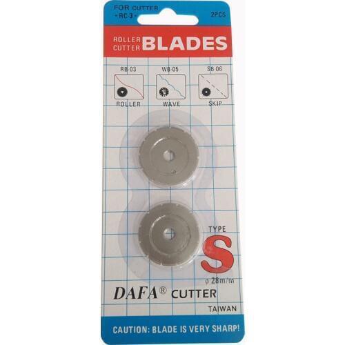 28MM ROTARY CUTTER BLADES for Olfa, Fiskars, Clover and more roller cutter roller knife skip blade