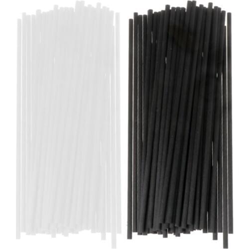 50Pcs 20cmx4mm Fiber Sticks Diffuser Aromatherapy Volatile Rod for Home Fragrance Diffuser Home Decoration