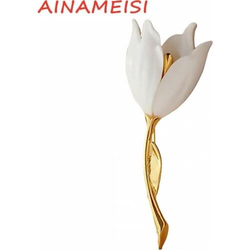 Белые броши на одежду AINAMEISI China At AliExpress