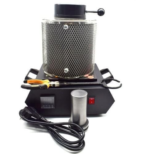110V/220V Automatic Melting Furnace Melt 1kg Silver & Gold Pour Bar Digital Controller