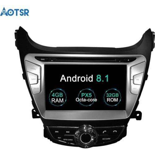 Aotsr Android 8.1 GPS navigation Car DVD Player For Hyundai Elantra 2011-2013 multimedia 2 din radio recorder 4GB+32GB 2GB+16GB