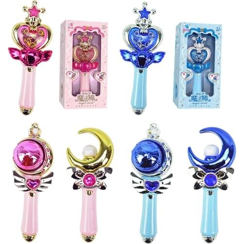 Flower Fairy Cartoon Magic Wand Children Glowing Toy Beautiful Girl Play House Toy With Colorful Lights And Music Party Gifts