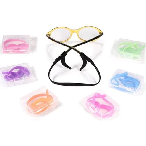 Children Kids Solid Color Silicone Non-slip Glasses Rope Suit Eyewear Leg Fixing Rope Ear Hook Glasses Accessories FS0705