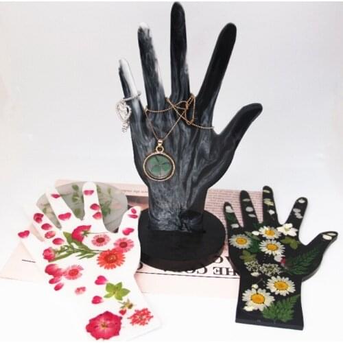 Hand Shape Watch Display Resin Mold Earrings Bracelet Storage Craft Tools Silicone Stand Mold Watch Ring Bracelet Display
