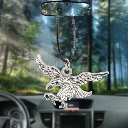 Hot Gifts Ornaments Car Pendant Creative Eagle Rearview Mirror Decoration Hanging Charm Automobiles Interior Cars Accessories