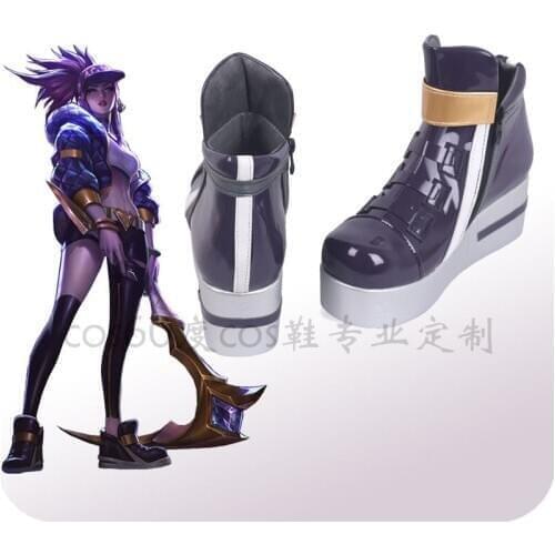 Game LOL KDA Akali Cosplay Women Shoes Game LOL K/DA Akali Cos