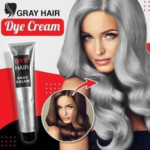 Unisex Gray Hair Dye Cream 100ML Permanent Color Hairstyle Silver Coverage MOLF