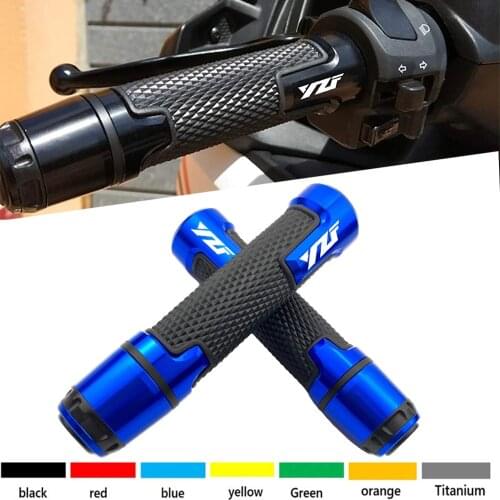 Motorcycle Grips 7/8" 22mm Handlebar Grips with Bar End Aluminum Non Slip Handle Grips for Yamaha YZF R1 R3 R6 R25 R15 R125 600R