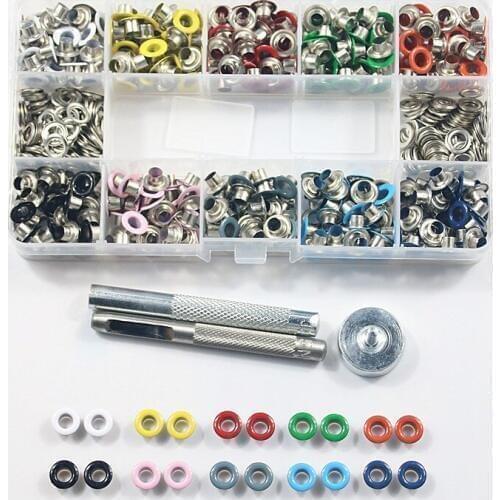 400Set Hole Metal Eyelets For DIY Leather craft Scrapbooking Shoes Belt Cap Bag Tags Clothes Accessories Fashion Mixed 10 Colors