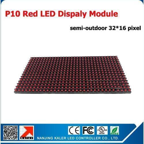 TEEHO Semi-outdoor P10 Red Color 32*16 Pixels Led Panel Module Board P10 LED Module Panel