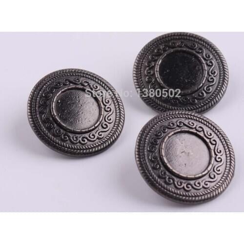 10PCS/lot gunmetal Antique Vintage 20mm Round Shape one hole Shirt clothes Buttons